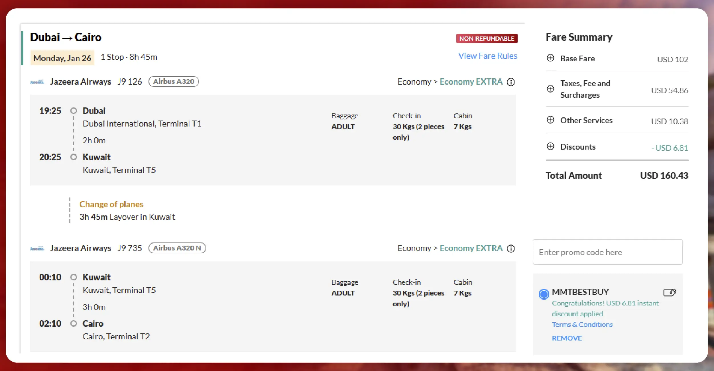 Key Data Points Extracted from MakeMyTrip